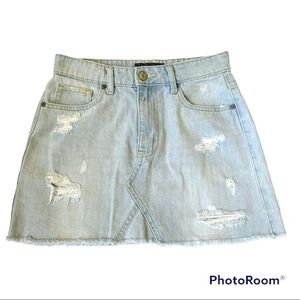 Aeropostale distressed denim jean skirt 4